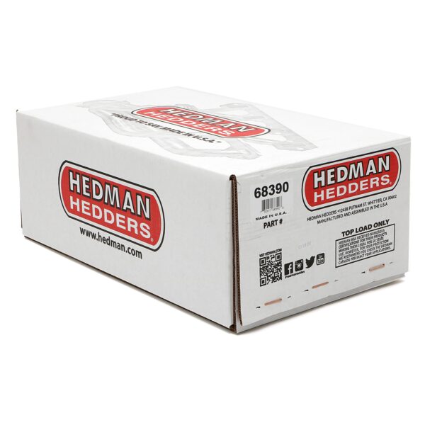 HEDMAN HEDDERS BLOCK HUGGER HEADERS (SUPER SHORTY); CHEVY SB 283-400; 1-1/2 IN. TUBES; UNCOATED