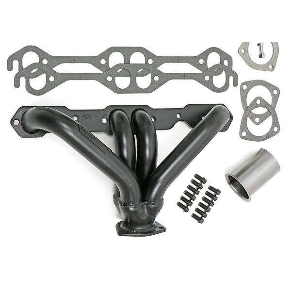 HEDMAN HEDDERS BLOCK HUGGER HEADERS; CHEVY SB 283-400; 1-5/8 IN. TUBES; UNCOATED