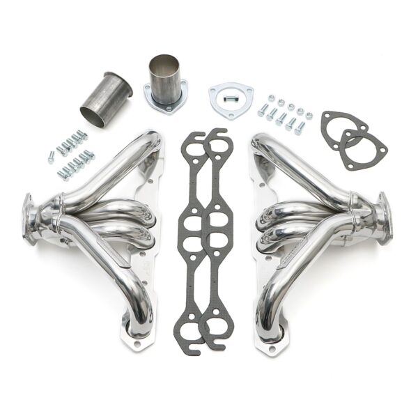 HEDMAN HEDDERS BLOCK HUGGER HEADERS; CHEVY SB 283-400; 1-5/8 IN. TUBES; HTC CERAMIC COATED