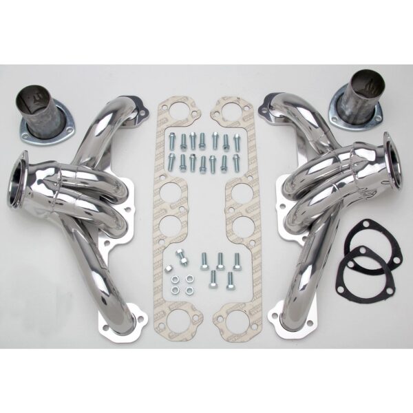 HEDMAN HEDDERS BLOCK HUGGER HEADERS; CHEVY 409; 1-3/4 IN. TUBES; HTC CERAMIC COATED