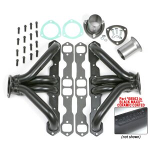 HEDMAN HEDDERS SB CHEVY STREET ROD BLOCK HUGGERS 1-5/8 IN.- BLACK MAXX
