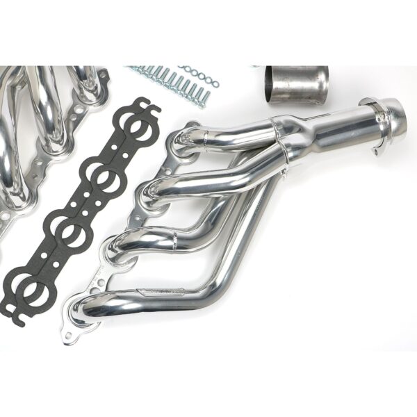 HEDMAN HEDDERS LS SWAP HEADERS; MID LENGTH; 70-81 CAMARO AND FIREBIRD (F-BODY); HTC SILVER CERAMIC COATED