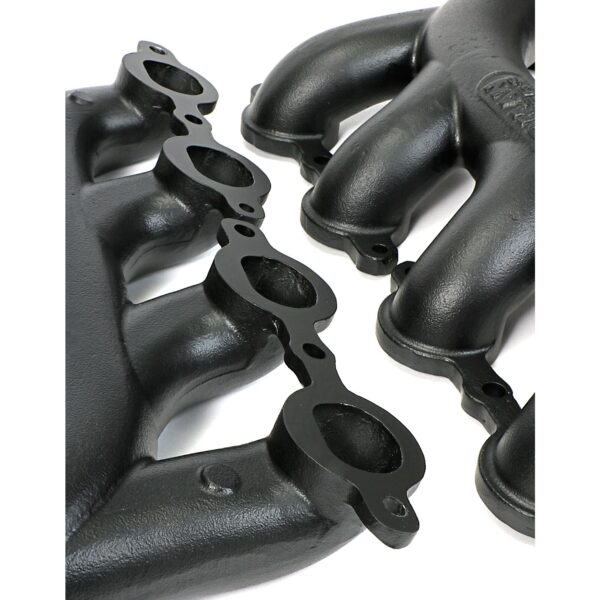 CLEARANCE-HEDMAN HEDDERS LS ENGINE SWAP CAST EXHAUST MANIFOLDS; BLACK MAXX BLACK CERAMIC COATED