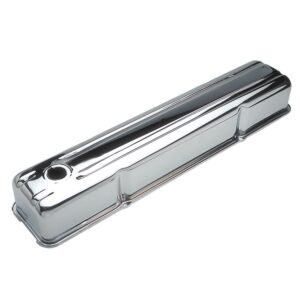 TRANS-DAPT PERFORMANCE PRODUCTS TRADITIONAL DESIGN VALVE COVERS; SHORT; 1950-1962 CHEVY 235 L6- CHROME