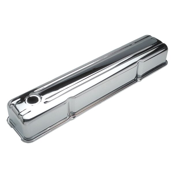 TRANS-DAPT PERFORMANCE PRODUCTS TRADITIONAL DESIGN VALVE COVERS; SHORT; 1950-1962 CHEVY 235 L6- CHROME