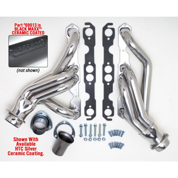HEDMAN HEDDERS 67-87 C10/C20 SB CHEVY PICKUP (2WD); 1-5/8 IN.; MID-LENGTH TUBES- BLACK MAXX
