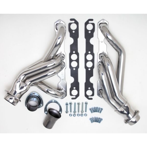 HEDMAN HEDDERS 67-87 C10/C20 TRUCKS WITH SB CHEVY; STANDARD HTC COATED HEADERS; 1-5/8 IN. TUBE DIA.; 3 IN. COLL.; MID-LENGTH DESIGN
