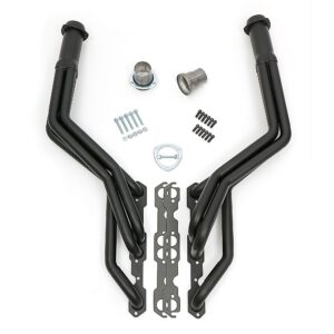 HEDMAN HEDDERS S10 / SB CHEVY V8, UNDER CHASSIS DESIGN ENGINE SWAP HEADERS SWAP HEADERS; 1-1/2 IN. LONG TUBE- BLACK MAXX CERAMIC COATED