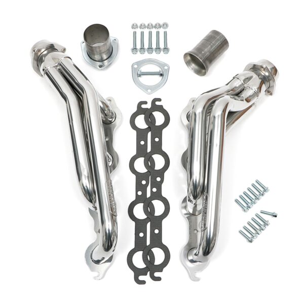 HEDMAN HEDDERS HEDMAN HEADERS 1982-04 CHEVY/GMC S10/S15 (2WD) LS SWAP HEADERS; 1-1/2 IN. MID-LENGTH TUBE; 2-1/2 IN. BALL COLLECTOR- HTC SILVER CERAMIC COATED