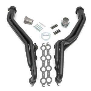 HEDMAN HEDDERS HEDMAN HEADERS 1982-04 CHEVY/GMC S10/S15 (2WD) LS SWAP HEADERS; 1-1/2 IN. LONG TUBE; 3 IN. BALL/SOCKET COLLECTOR- BLACK MAXX CERAMIC COATED