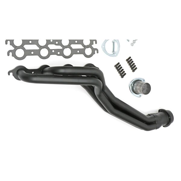 HEDMAN HEDDERS HEDMAN HEADERS 1982-04 CHEVY/GMC S10/S15 (2WD) LS SWAP HEADERS; 1-1/2 IN. LONG TUBE; 3 IN. BALL/SOCKET COLLECTOR- BLACK MAXX CERAMIC COATED