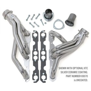 HEDMAN HEDDERS 1967-74 CHEVY/GMC 4WD PICKUP, SUBURBAN, K5 BLAZER/JIMMY WITH SB CHEVY; STANDARD-DUTY MILD STEEL, 1-5/8 IN. TUBE DIAMETER, MID-LENGTH DESIGN HEADERS, UNCOATED; 3 IN. BALL/SOCKET COLLECTOR