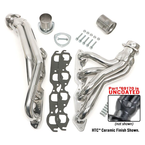 HEDMAN HEDDERS STANDARD UNCOATED HEADERS; 67-87 CHEVY C10/C20 WITH BB CHEVY; 1-3/4 IN. TUBE DIA; SQUARE PORT; 3 IN. COLL.; MID-LENGTH DESIGN