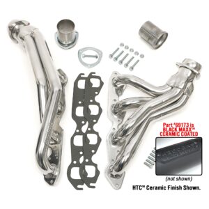 HEDMAN HEDDERS 67-87 CHEVY C10 WITH 396-502 BB CHEVY; 1-3/4 IN. SQUARE; MID-LENGTH HEADERS- BLACK MAXX