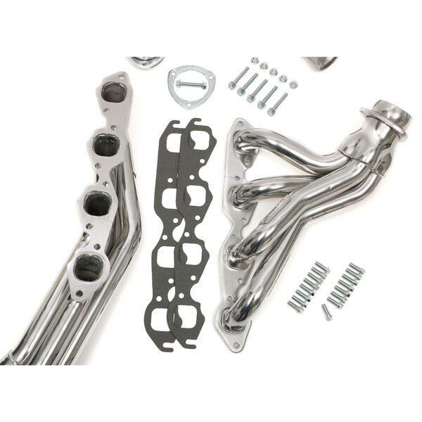 HEDMAN HEDDERS STANDARD HTC COATED HEADERS; 67-87 CHEVY C10/C20 WITH BB CHEVY; 1-3/4 IN. TUBE DIA; SQUARE PORT; 3 IN. COLL.; MID-LENGTH DESIGN