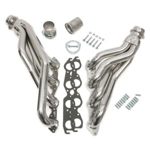 HEDMAN HEDDERS 67-87 C10/C20 TRUCKS AND SUVS WITH BB CHEVY; STANDARD-DUTY, HTC SILVER CERAMIC COATED HEADERS; 2 IN. TUBE DIA.; 3 IN. COLL.; MID-LENGTH DESIGN