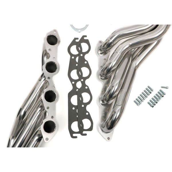 HEDMAN HEDDERS 67-87 C10/C20 TRUCKS AND SUVS WITH BB CHEVY; STANDARD-DUTY, HTC SILVER CERAMIC COATED HEADERS; 2 IN. TUBE DIA.; 3 IN. COLL.; MID-LENGTH DESIGN