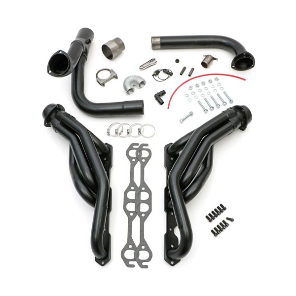 HEDMAN HEDDERS BLACK MAXX HEADERS; 1-5/8 IN. TUBE DIA.; STOCK COLL.; MID-LENGTH DESIGN