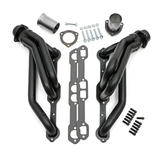 HEDMAN HEDDERS STANDARD UNCOATED ENGINE SWAP HEADERS; 1-1/2 IN. TUBE DIA.; 2-1/2 IN. COLL.; D-PORT HEADS; MID-LENGTH DESIGN