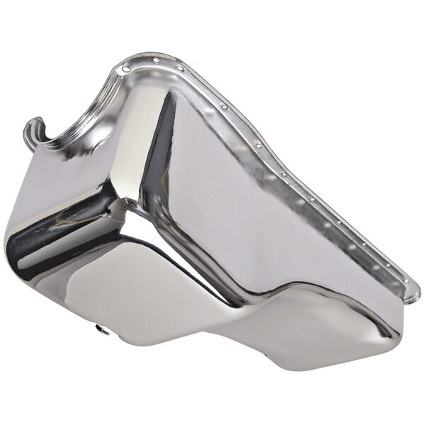 TRANS-DAPT PERFORMANCE PRODUCTS OEM-STYLE OIL PAN- 1968-78 FORD 429-460; PASSENGER CARS ONLY, NOT FOR TRUCKS OR MARINE USE; STOCK CAPACITY- CHROME