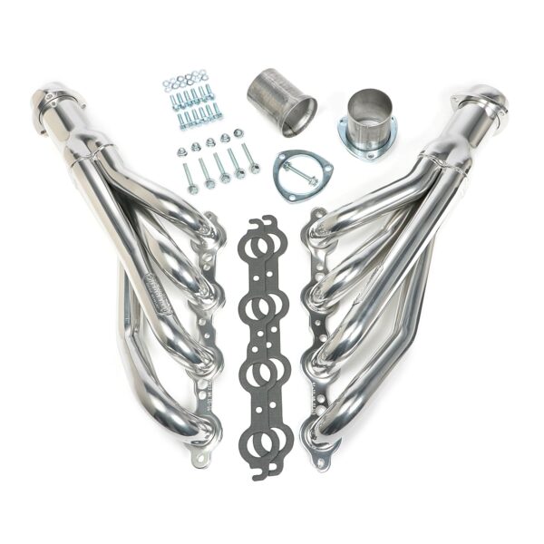 HEDMAN HEDDERS LS SWAP HEADERS; MID LENGTH; 67-87 CHEVY C10 / C20 TRUCKS & SUVS; HTC SILVER CERAMIC COATED
