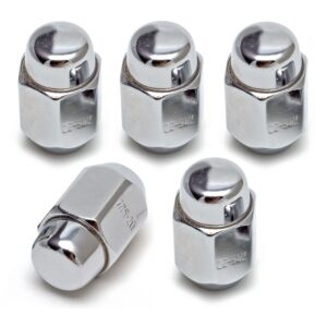 TRANS-DAPT PERFORMANCE PRODUCTS ACORN STYLE LUG NUTS; 7/16 IN. RH THREADS; 60 DEGREE CONICAL SEAT; 1.45 IN. TALL (5 PCS.)- CHROME