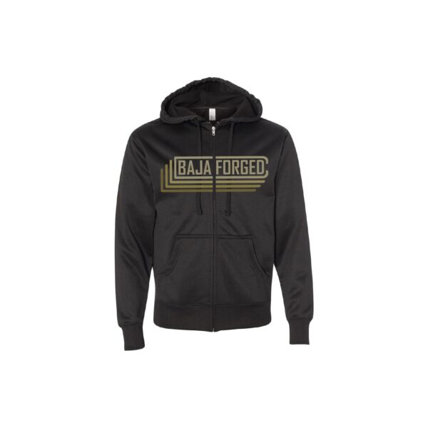 BAJA FORGED POLY-TECH HOODED FULL-ZIP SWEATSHIRT - BLACK - XL