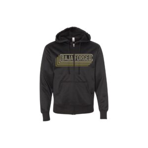 BAJA FORGED POLY-TECH HOODED FULL-ZIP SWEATSHIRT - BLACK - 2XL