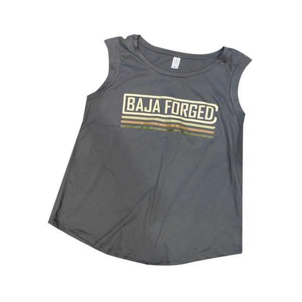 BAJA FORGED WOMEN'S JERSEY MUSCLE TANK - ASPHALT GREY - S