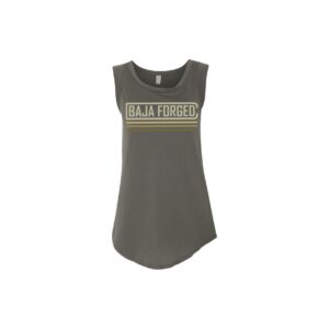 BAJA FORGED WOMEN'S JERSEY MUSCLE TANK - CHARCOAL GREY - S