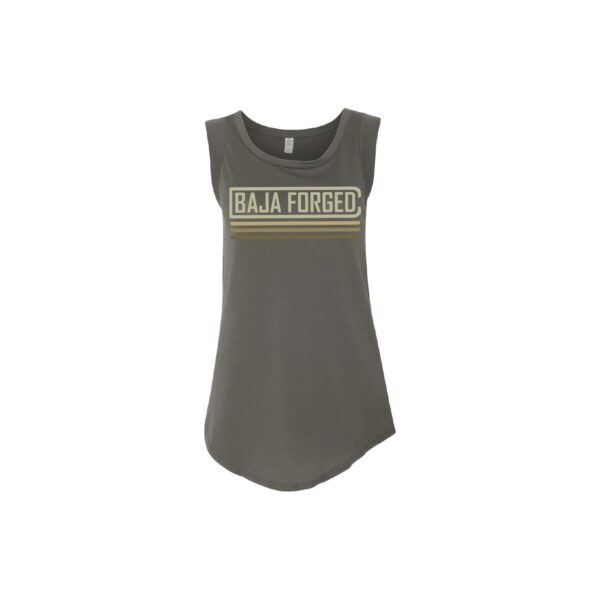 BAJA FORGED WOMEN'S JERSEY MUSCLE TANK - CHARCOAL GREY - S
