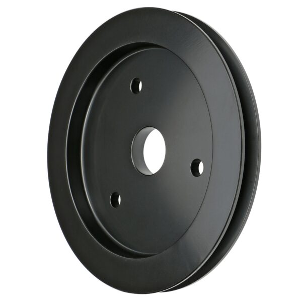 TRANS-DAPT PERFORMANCE PRODUCTS CRANKSHAFT PULLEY; 1 GROOVE; CHEVROLET 396-454; SHORT WATER PUMP- BLACK ALUMINUM