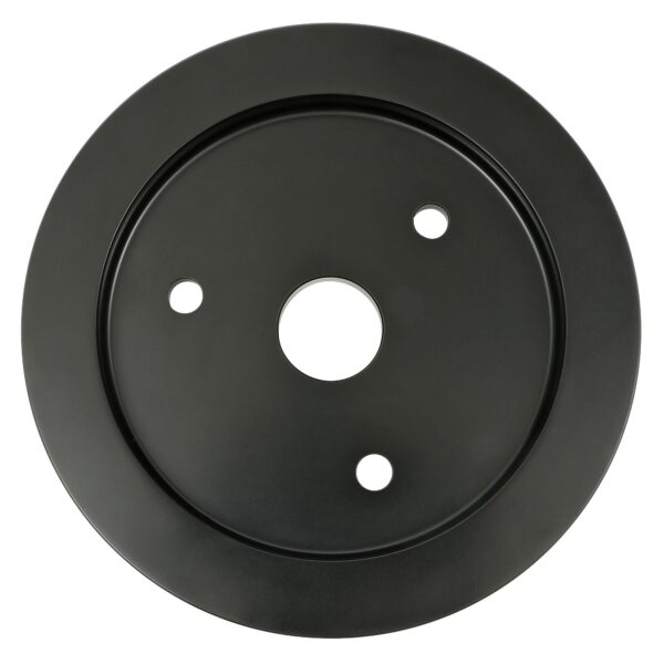 TRANS-DAPT PERFORMANCE PRODUCTS CRANKSHAFT PULLEY; 1 GROOVE; CHEVROLET 396-454; SHORT WATER PUMP- BLACK ALUMINUM
