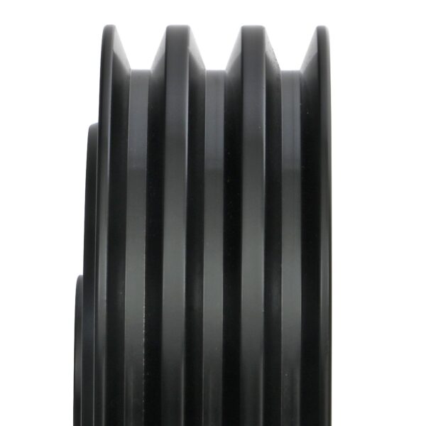 TRANS-DAPT PERFORMANCE PRODUCTS CRANKSHAFT PULLEY; 3 GROOVE; CHEVROLET 396-454; SHORT WATER PUMP- BLACK ALUMINUM