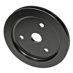 TRANS-DAPT PERFORMANCE PRODUCTS CRANKSHAFT PULLEY; 1 GROOVE; CHEVROLET 283-350; SHORT WATER PUMP- BLACK ALUMINUM