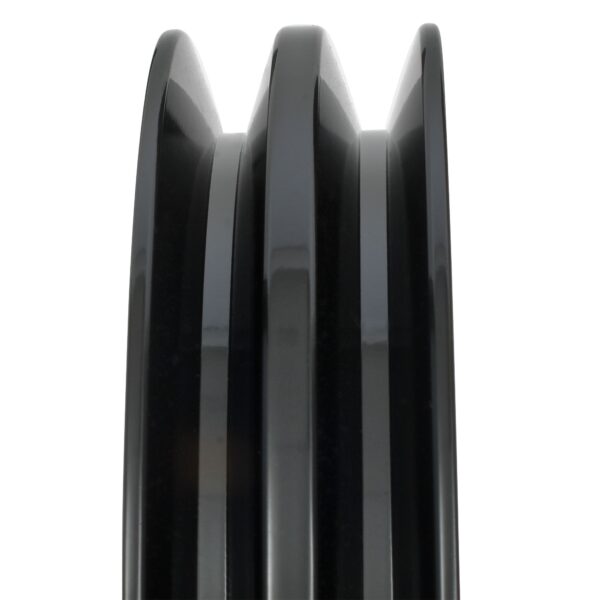 TRANS-DAPT PERFORMANCE PRODUCTS CRANKSHAFT PULLEY; 2 GROOVE; CHEVROLET 283-350; SHORT WATER PUMP- BLACK ALUMINUM