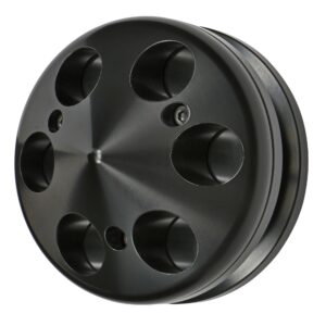 TRANS-DAPT PERFORMANCE PRODUCTS ALTERNATOR PULLEY; CHEVROLET 283-350- BLACK ALUMINUM