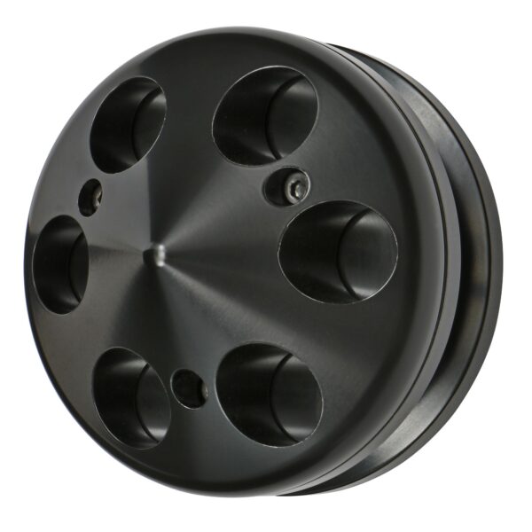 TRANS-DAPT PERFORMANCE PRODUCTS ALTERNATOR PULLEY; CHEVROLET 283-350- BLACK ALUMINUM