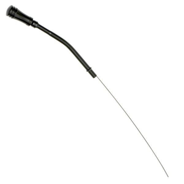 TRANS-DAPT PERFORMANCE PRODUCTS BLACK ALUMINUM HANDLE OIL PAN DIPSTICK WITH BLACK TUBE AND 19 IN. LONG DIPSTICK- 1995-79 CHEVY SB 283-350