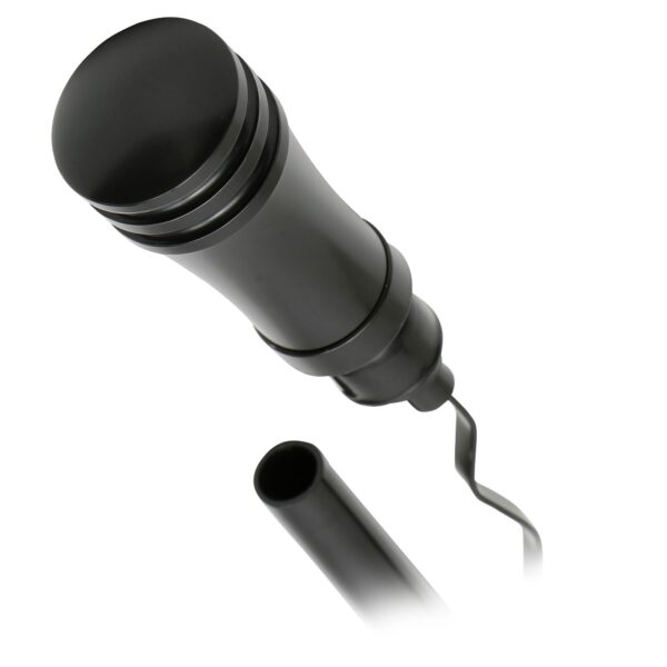 TRANS-DAPT PERFORMANCE PRODUCTS BLACK ALUMINUM HANDLE OIL PAN DIPSTICK WITH BLACK TUBE AND 19 IN. LONG DIPSTICK- 1995-79 CHEVY SB 283-350
