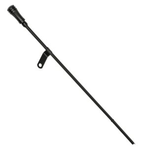 TRANS-DAPT PERFORMANCE PRODUCTS BLACK ALUMINUM HANDLE OIL PAN DIPSTICK WITH BLACK TUBE AND 21 IN. LONG DIPSTICK- 1965-90 CHEVY BB 396-454