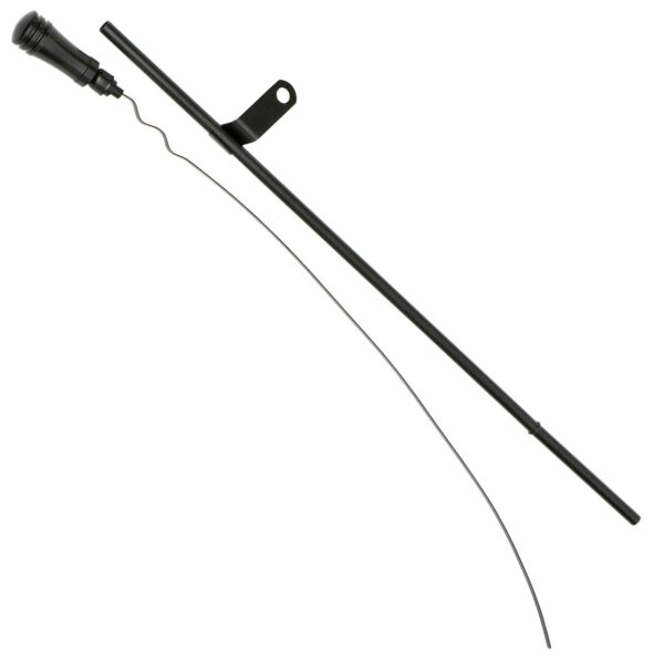 TRANS-DAPT PERFORMANCE PRODUCTS BLACK ALUMINUM HANDLE OIL PAN DIPSTICK WITH BLACK TUBE AND 21 IN. LONG DIPSTICK- 1965-90 CHEVY BB 396-454