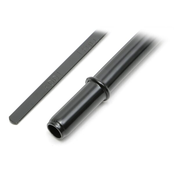 TRANS-DAPT PERFORMANCE PRODUCTS BLACK ALUMINUM HANDLE OIL DIPSTICK; SB MOPAR 318-360