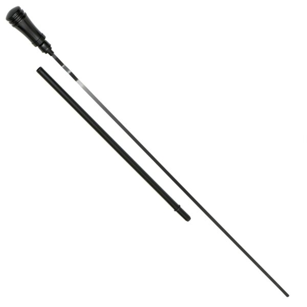 TRANS-DAPT PERFORMANCE PRODUCTS BLACK ALUMINUM HANDLE OIL DIPSTICK; SB MOPAR 318-360