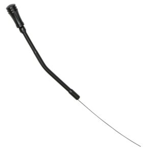 TRANS-DAPT PERFORMANCE PRODUCTS BLACK ALUMINUM HANDLE OIL PAN DIPSTICK WITH BLACK TUBE AND 17-1/2 IN. LONG DIPSTICK- 1965-79 PONTIAC V8 (NOT 389 OR 403)