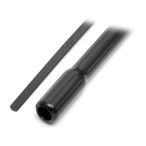 TRANS-DAPT PERFORMANCE PRODUCTS 17-1/2 IN. LONG, OEM REPLACEMENT BLACK OIL PAN DIPSTICK; 1965-79 PONTIAC V8. NOT FOR 389 OR 403.