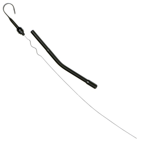 TRANS-DAPT PERFORMANCE PRODUCTS 17-1/2 IN. LONG, OEM REPLACEMENT BLACK OIL PAN DIPSTICK; 1965-79 PONTIAC V8. NOT FOR 389 OR 403.