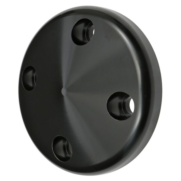 TRANS-DAPT PERFORMANCE PRODUCTS WATER PUMP PULLEY NOSE; 1969-1985 CHEVROLET 283-350; LONG WATER PUMP- BLACK ALUMINUM