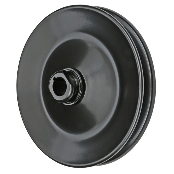 TRANS-DAPT PERFORMANCE PRODUCTS POWER STEERING PULLEY; FITS 1967-84 GM POWER STEERING PUMPS; SINGLE V-GROOVE; 5/8 IN. SHAFT WITH KEYWAY- BLACK STEEL