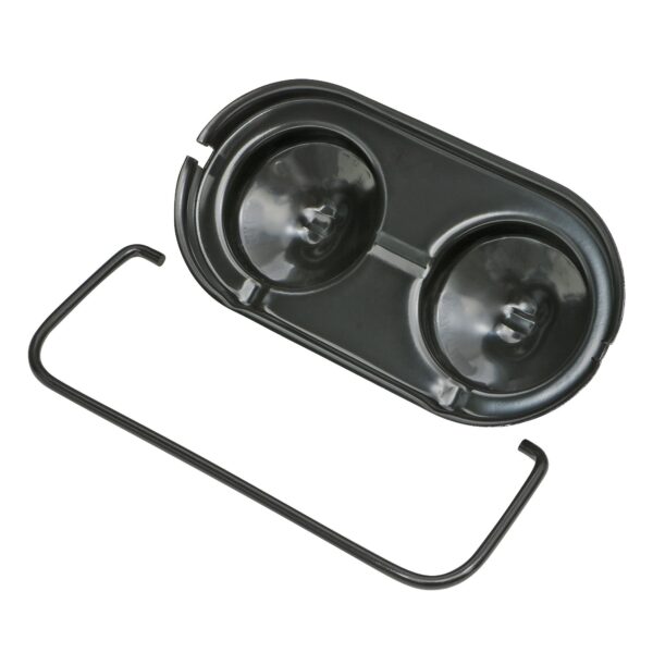 TRANS-DAPT PERFORMANCE PRODUCTS BRAKE MASTER CYLINDER COVER; EARLY GM (1967-80); 2-3/8 IN. X 5 IN.; SINGLE BAIL- BLACK STEEL